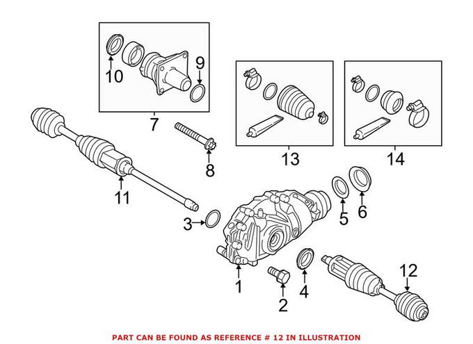 BMW CV Axle Assembly - Front Driver Left 31607597693